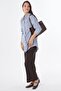 Plaid Pattern Cotton Tunic Blue - 3