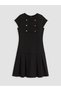 Button Detailed Girl's Pleated Dress for Style Seekers from Uzg Store