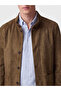 Esvab • Modern & Distinctive Standard Fit Stand Collar Suede Men's Coat - 3