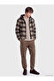 Standard Fit Checkered Embroidered Men's Shirt Jacket for Style Enthusiasts from Uzg Store - 2