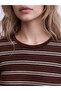 Esvab • Modern & Distinctive Zero Roba Collar Striped Women's Bodysuit - 3