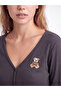 Esvab • Modern & Distinctive V Planting Embroidered Women's Pajama Set - 3