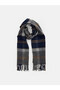 Checkered Embroidered Men's Knitwear Scarf from Uzg Store for Style Enthusiasts