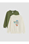 Dinosaur Printed Boys' 2-Piece Sweatshirt for Style Enthusiasts from Uzg Store