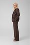 Brown Women's Fabric Pants - 2