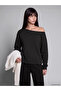 Esvab • Modern & Distinctive Wide Roba Collar Soft Touch Women's Sweatshirt - 2