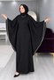 Ferace Abaya Yarasa Kimono Sleeve Textured Dress