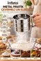 Metal Practical Rotating Flour Sieve with Handle and Mechanism for Sifting Flour and Sugar