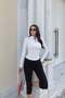 Hakim Collar Button Detailed Blouse — White - 2