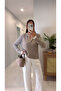 Tolda Mink Ecru Patched Knitwear - 3