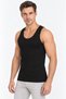 Men's Cotton Modal Flexible Wide Strap Undershirt Single Black - 2