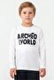 Boy's White Pajama Top