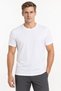Men's Cotton Modal Crew Neck Short Sleeve Undershirt Undershirt 2-Pack White + Black - 8