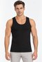Men's Cotton Modal Flexible Wide Strap Undershirt Single Black