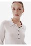 Thin Knit Beige Polo Knitwear - 4