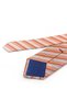 Orange Stripe Pattern Italian Silk Tie İk2582 - 3