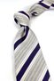 White Purple Line Pattern Italian Silk Tie Ik2623 - 2
