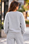 Women's Striped Detail Circular Neck Sweatshirt - 2