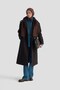 Aller Detailed Buttoned Coat Black