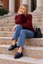 Bianca Black Satin Women's Daily Stone Detailed Stylish Comfortable Wedge Heeled Mother Shoes - 6