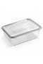 30 Pieces 1500 Cc Leak-Proof Flat Lid Transparent Pet Food Container Salad Appetizer Takeaway Container - 2