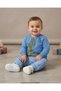Baby Boy Crocodile Printed Stripe Parachute Pants 1-2-3-4 Years Old 2-Piece Stylish Bottom and Top Baby Set
