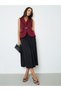 Plain Sleeveless Waistcoat and Skirt Set - 3