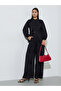 Black Schiffli Shirt and Wide Leg Pants Co-ord Set