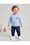 Baby Boy 1-2-3-4 Years Seasonal Thin Cotton Compact Top and Bottom Tracksuit Set, Back Printed