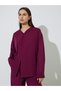 Burgundy Wrap Front Shirt and Trousers Co-ords Set - 2
