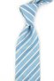 Blue Line Pattern Italian Linen Silk Tie Ik2615