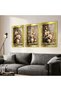 White Flowers in a Vase 3 Piece Plexiglass Mirrored Table - 2