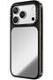 iPhone 18 Pro Max Impact Canvas Mirror Case | MagSafe Compatible, Reflective Mirror Back, Protective Phone Case, Raised Screen & Camera Edges, Charm-Ready - Silver/Glossy Black - 3