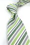 Green Line Pattern Italian Silk Tie Ik2603 - 2