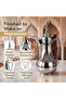 Stainless Steel Vacuum Flask 1L Silver Double Wall Insulated Dallah for Coffee and Tea - 7