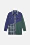 Plaid Piecewise Shirt - 2