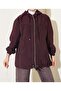 Women's Pocket Detailed Hooded Raincoat Jacket Cap - 3