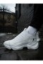 Ba0401 Laceless Comfortable Thick Sole White Men's Sports Half Ankle Boots