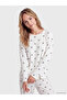 Esvab • Modern & Distinctive Bowknot Printed Women's Velvet Pajama Set - 3