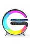 GPED Alarm Clock, Digital Alarm Clock Radio with Wireless Charging & LED Table Lamp, Bluetooth Speaker & FM Radio, 4 in 1 Dimmable Night Light Touch Lamp Clock W/ LED Display, Desk Clock for Bedroom