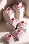 Pinks Porcelain 6-Person Coffee Cup Set - 3
