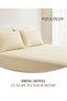 210TC Cotton Satin King Stripes Bed Sheet Set 3PC | Soft Breathable Satin Flat Sheet 274x260 cm | 2 pillowcase 50x75 cm | OEKO-TEX & ECAS Certified