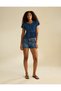 AE Short-Sleeve Denim Peplum Top - 5