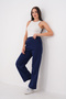Wide-Leg Three-Yarn Pants - 5