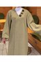 Collar Brooch Detailed Long Knitwear Cardigan - 4