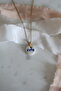 Cute Written Porcelain Pendant with Steel Chain