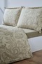 Ranforce -Nostalgic Beige- Double Duvet Cover Set with Elastic Sheets - 2