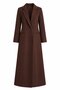 Brown Buttoned Back Padded Gabardine Trench Coat with Slit Detail - 2Y7010 - 2