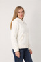 Women's Trend Hooded Zippered White Plush Cardigan - 3