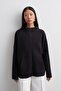 Hooded Textured Cardigan Black